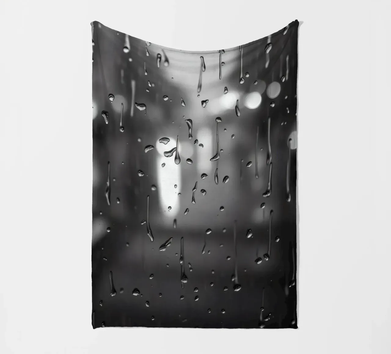 Raindrops on window creating a calming effect fleece blanket by DesignDoodle