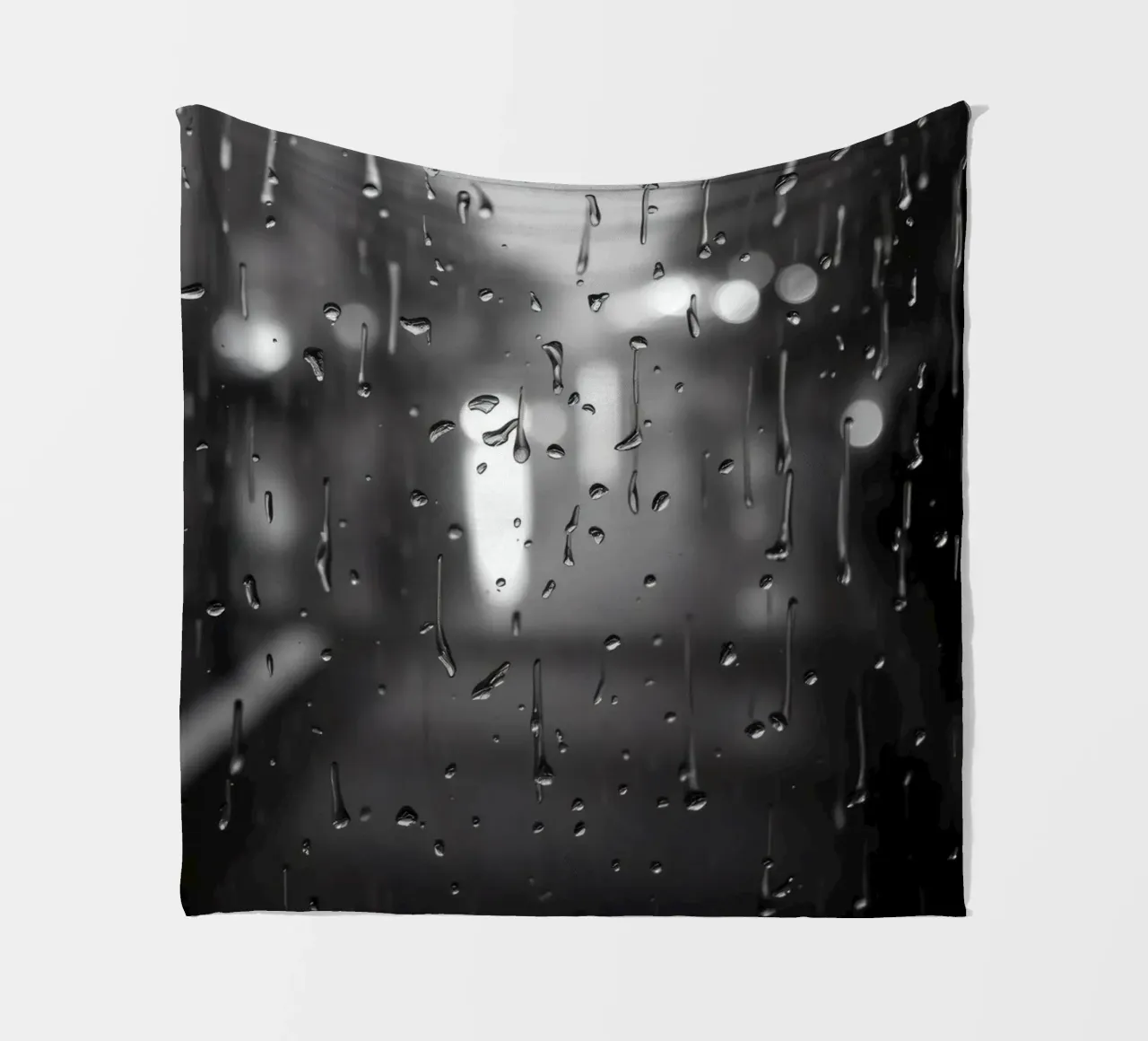 Raindrops on window creating a calming effect fleece blanket by DesignDoodle