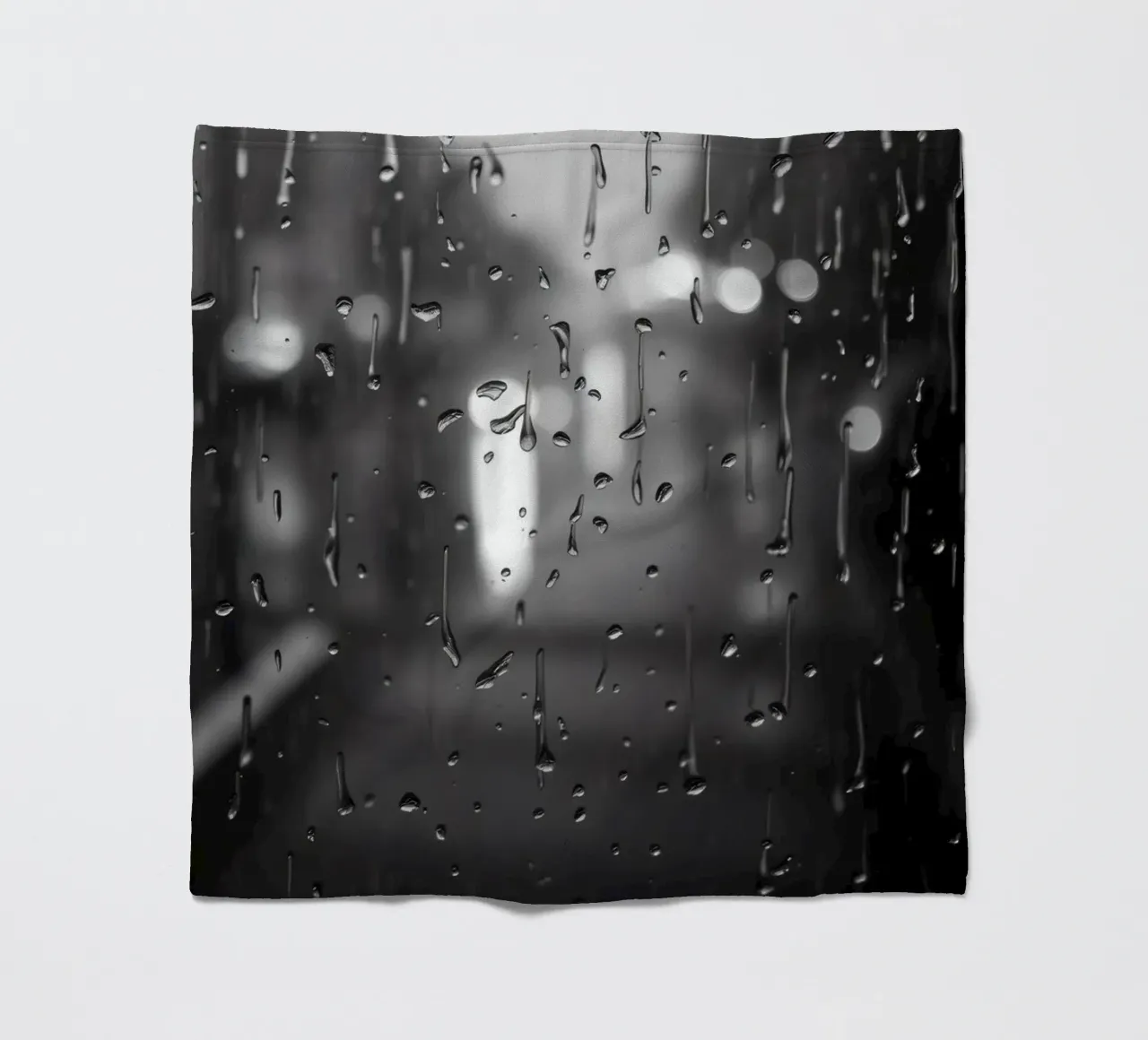 Raindrops on window creating a calming effect fleece blanket by DesignDoodle