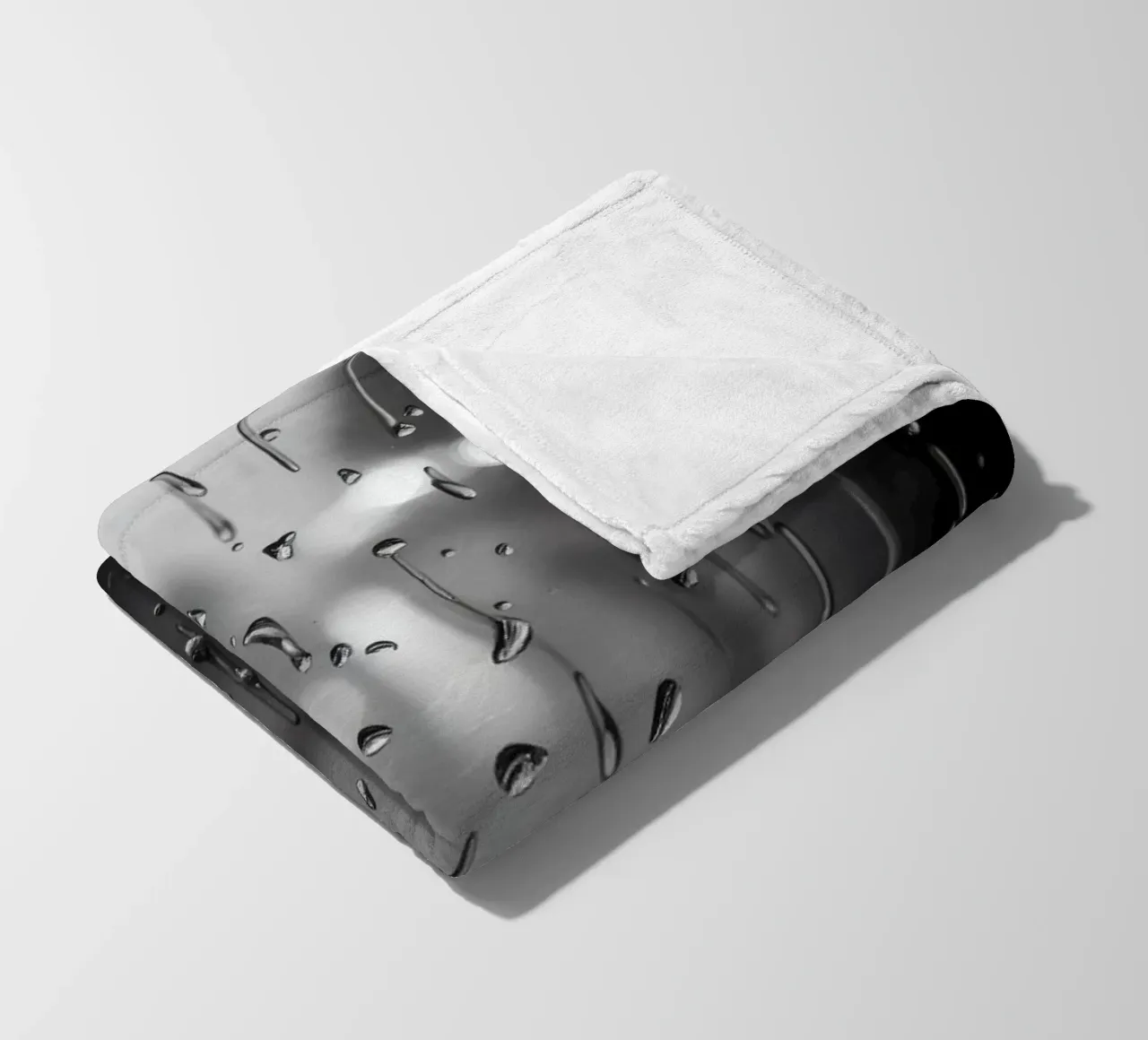 Raindrops on window creating a calming effect fleece blanket by DesignDoodle