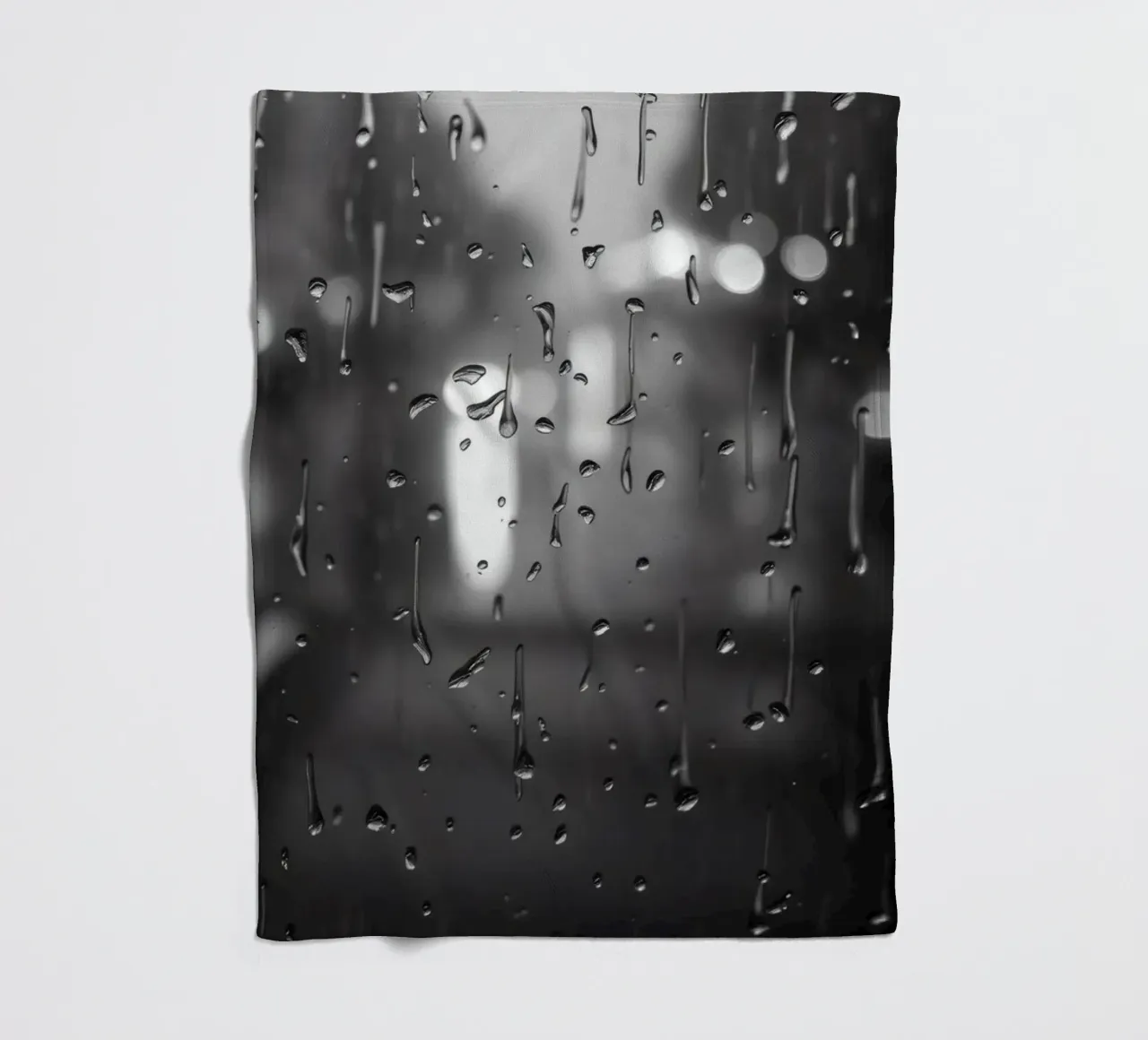 Raindrops on window creating a calming effect fleece blanket by DesignDoodle