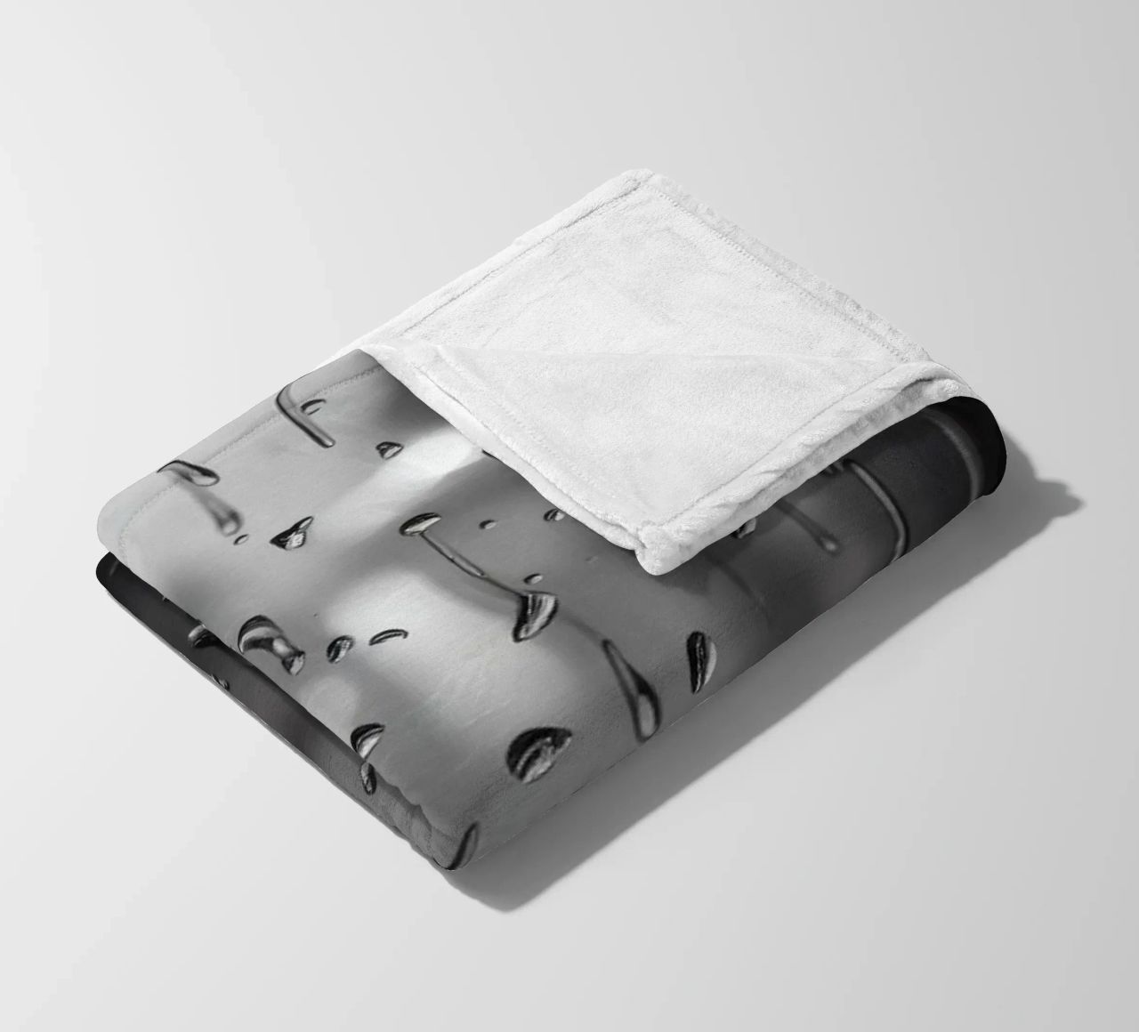 Raindrops on window creating a calming effect fleece blanket by DesignDoodle