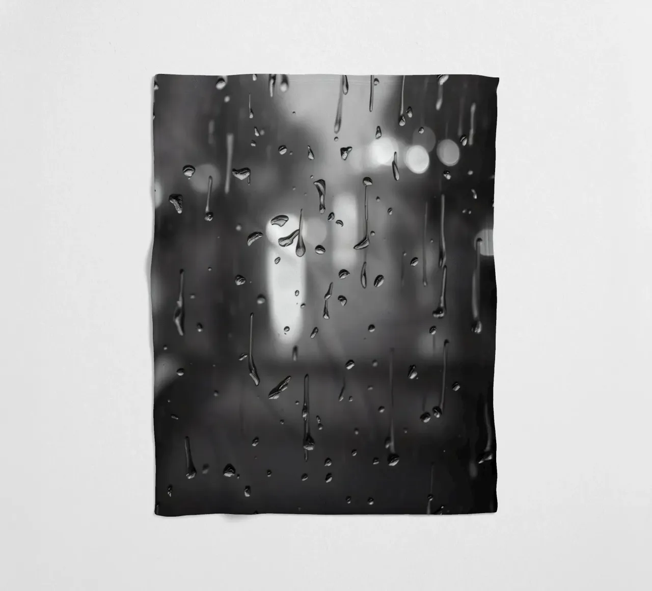 Raindrops on window creating a calming effect fleece blanket by DesignDoodle