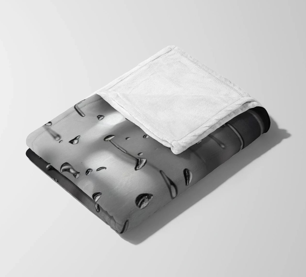 Raindrops on window creating a calming effect fleece blanket by DesignDoodle