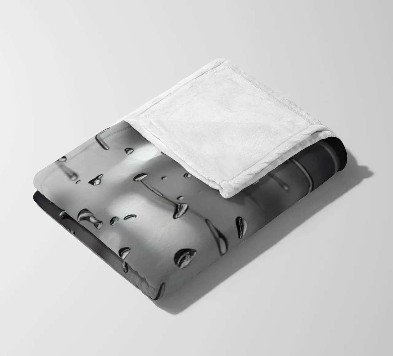 Raindrops on window creating a calming effect fleece blanket by DesignDoodle