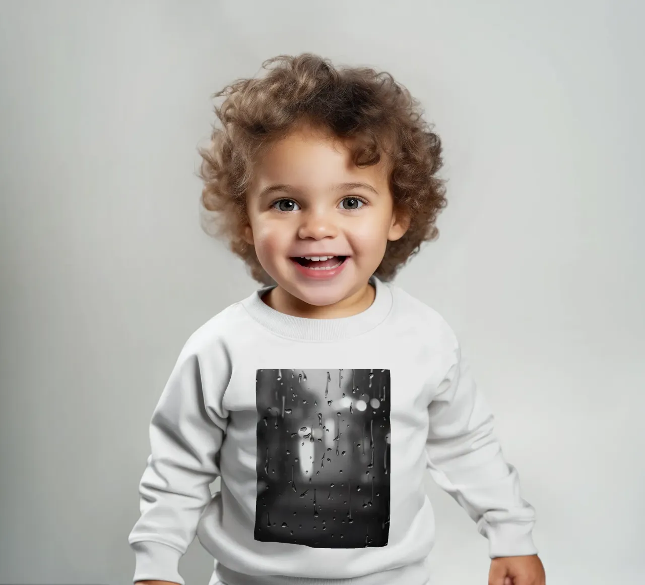 Raindrops on window creating a calming effect baby sweatshirt by DesignDoodle
