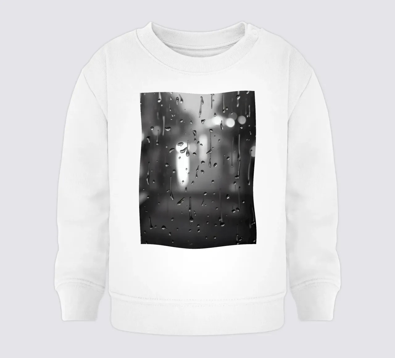 Raindrops on window creating a calming effect baby sweatshirt by DesignDoodle