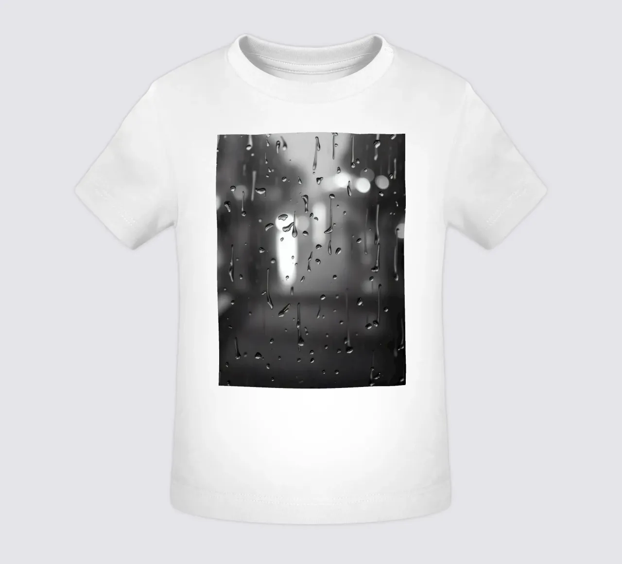 Raindrops on window creating a calming effect baby t-shirt by DesignDoodle