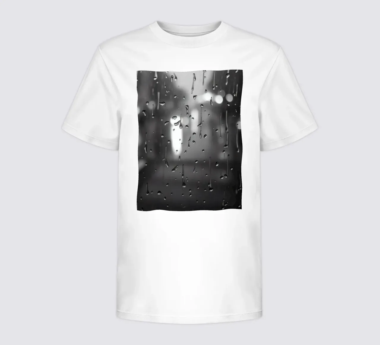 Raindrops on window creating a calming effect kids t-shirt by DesignDoodle