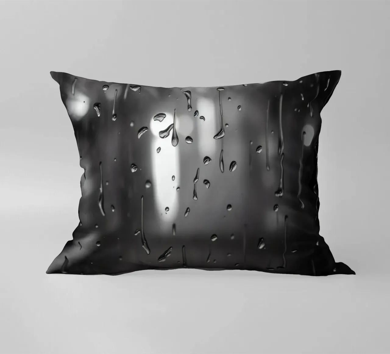 Raindrops on window creating a calming effect decorative cushion by DesignDoodle