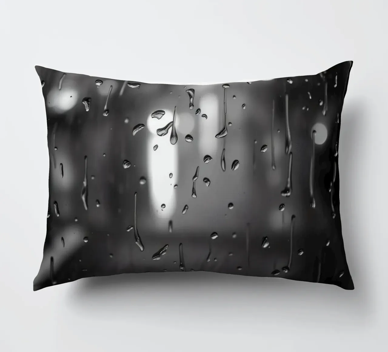 Raindrops on window creating a calming effect decorative cushion by DesignDoodle