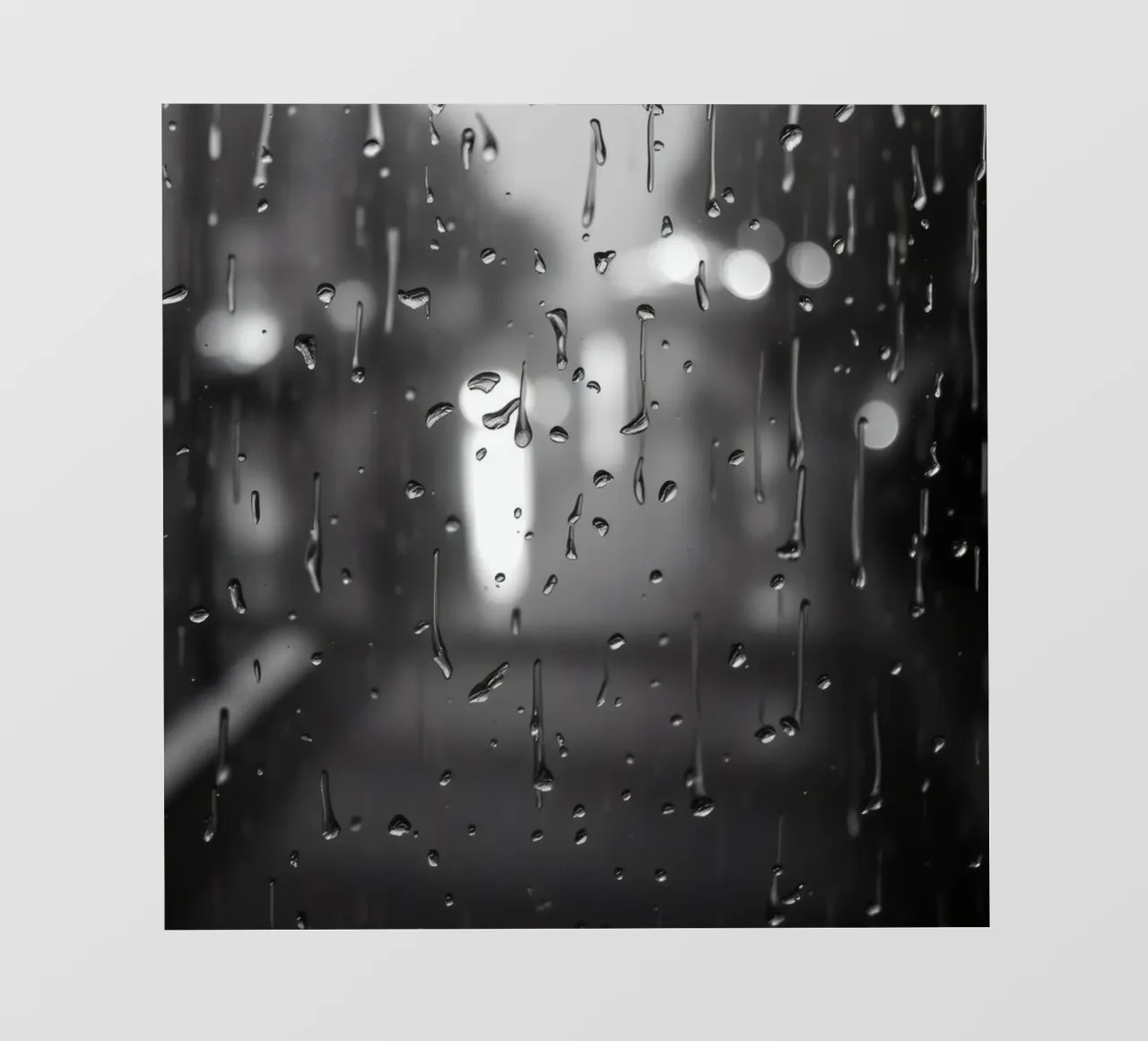 Raindrops on window creating a calming effect backlit film by DesignDoodle