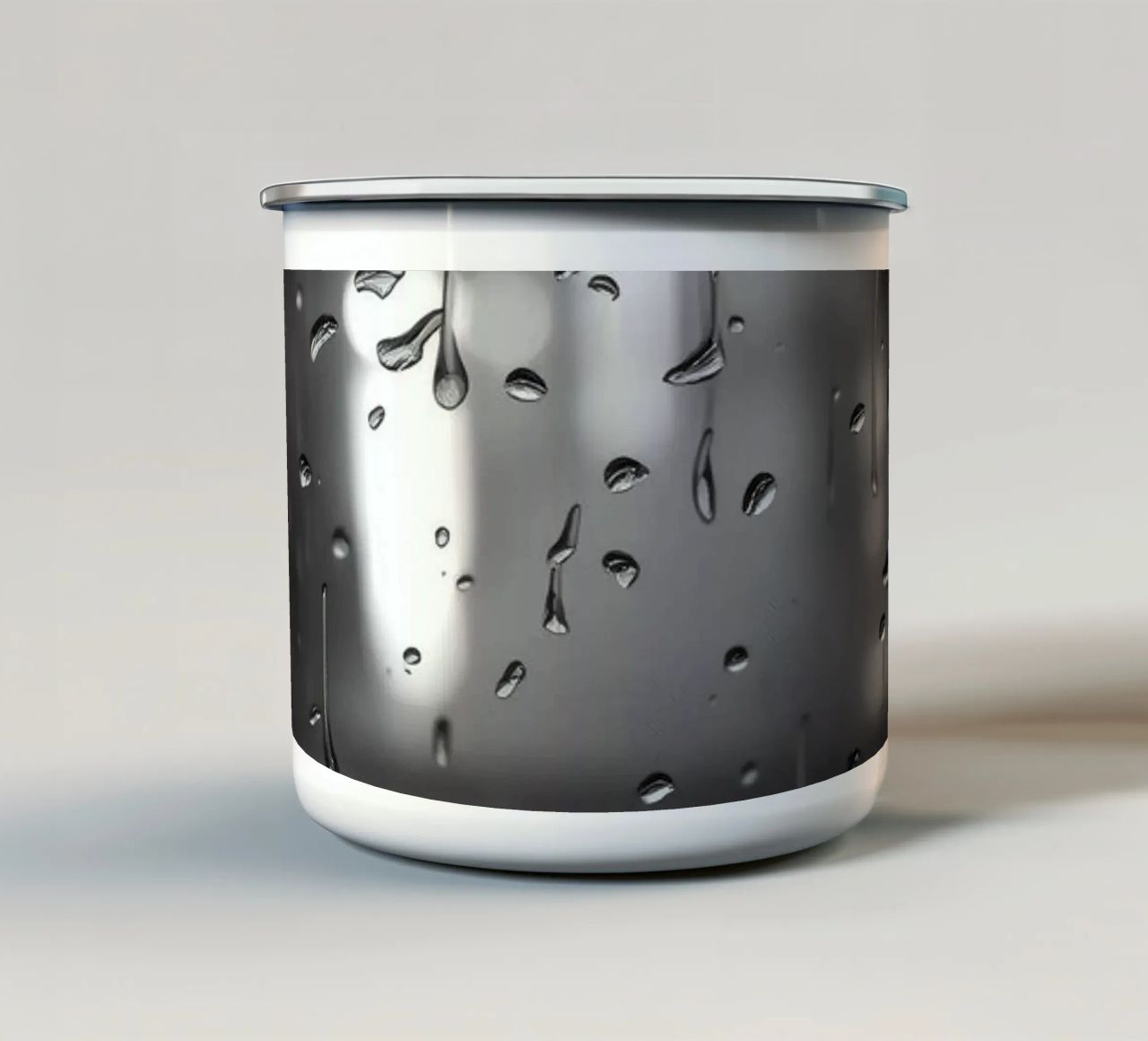 Raindrops on window creating a calming effect enamel mug by DesignDoodle