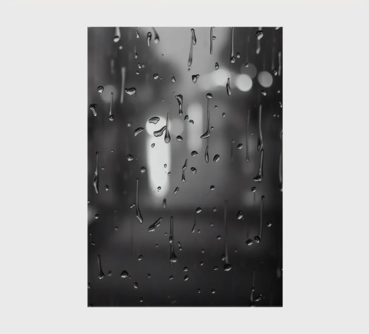 Raindrops on window creating a calming effect notebook by DesignDoodle