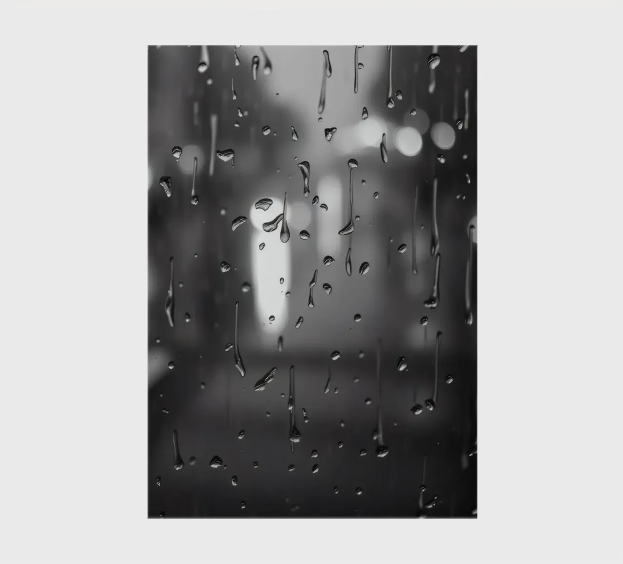 Raindrops on window creating a calming effect notebook by DesignDoodle