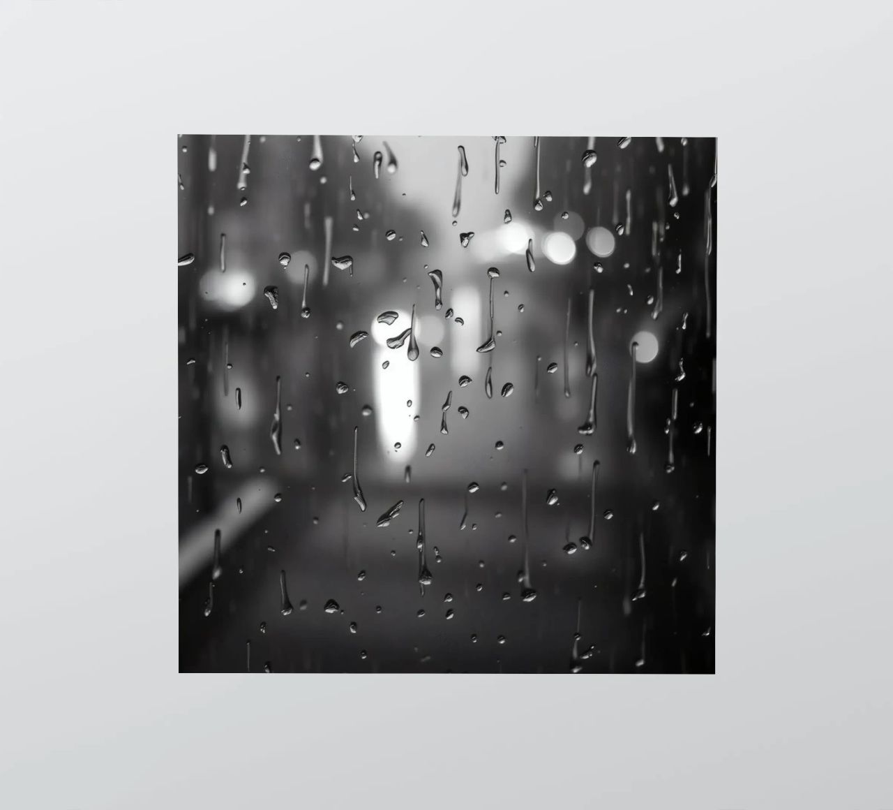 Raindrops on window creating a calming effect sticker by DesignDoodle