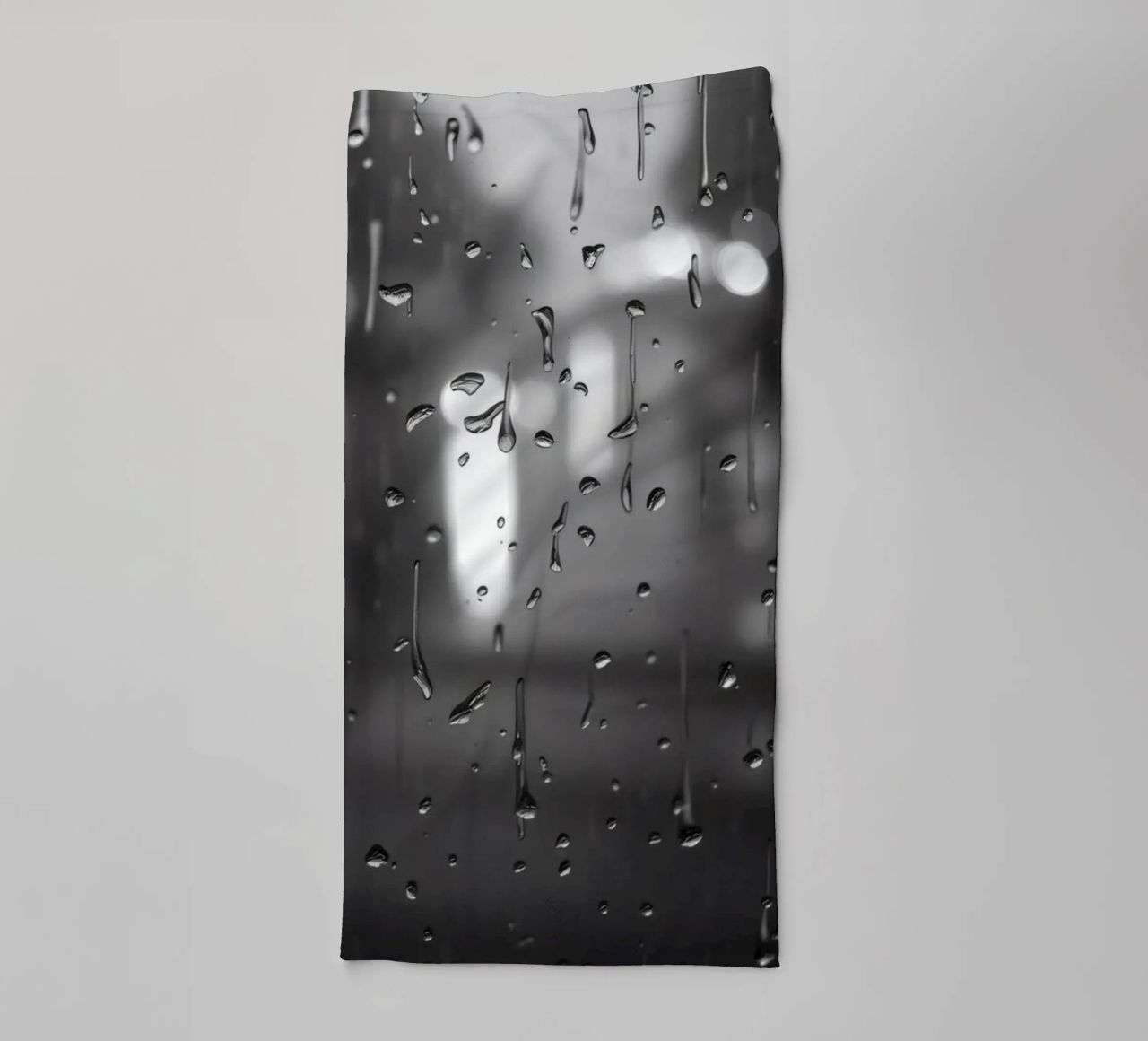 Raindrops on window creating a calming effect towel by DesignDoodle
