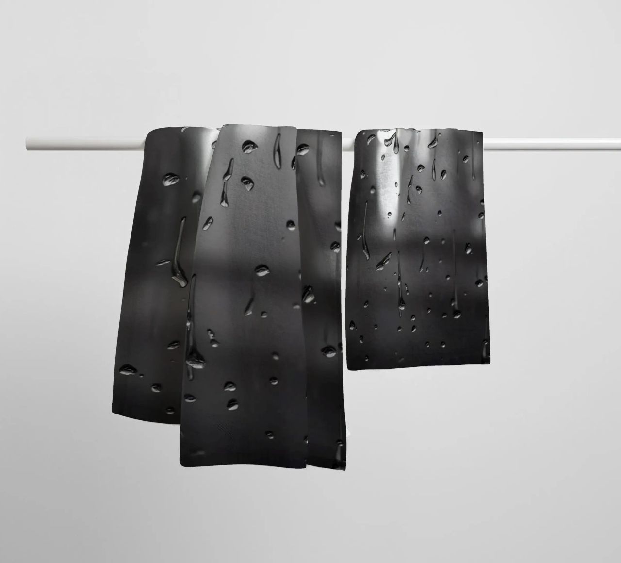 Raindrops on window creating a calming effect towel by DesignDoodle