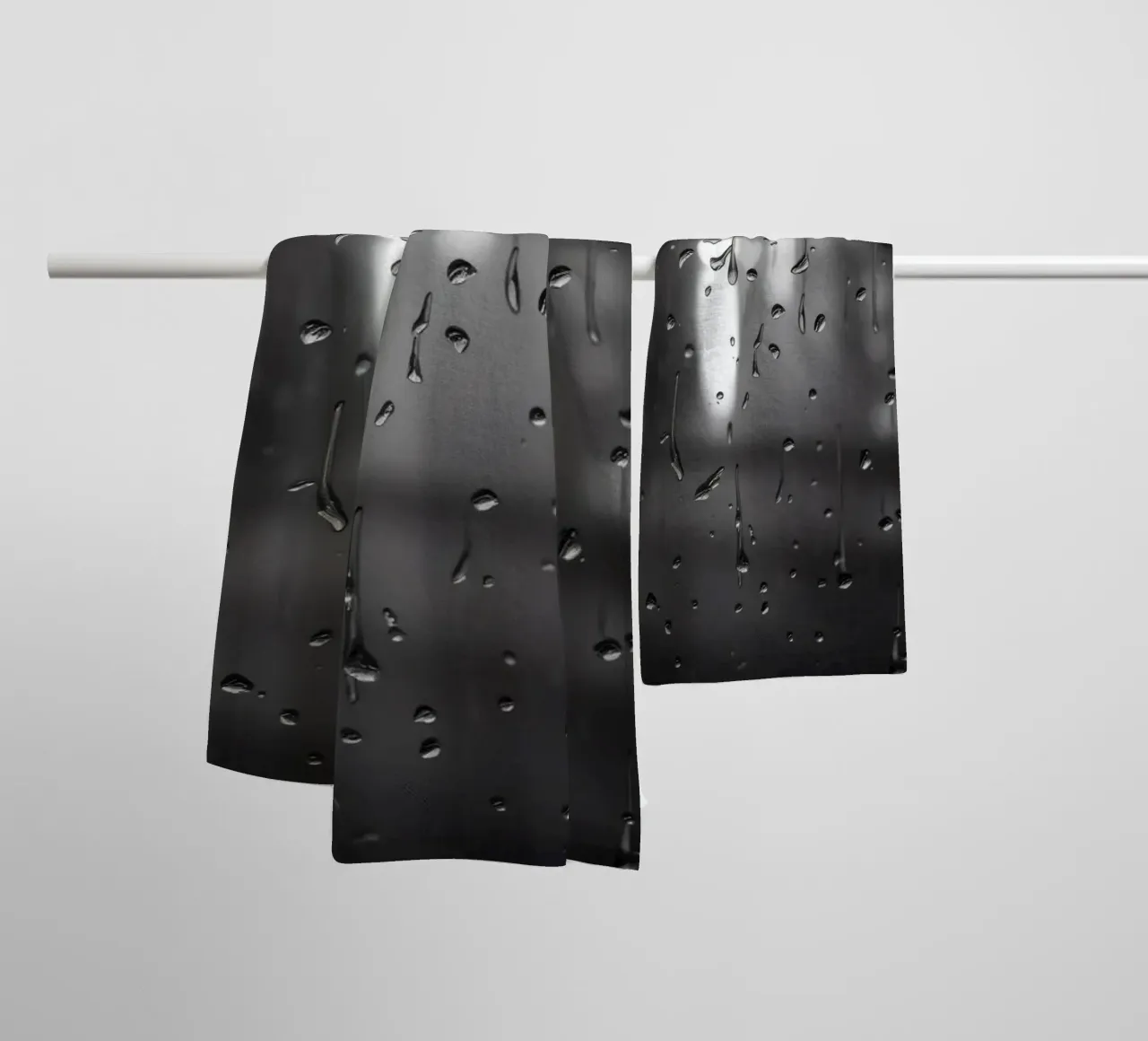 Raindrops on window creating a calming effect towel by DesignDoodle