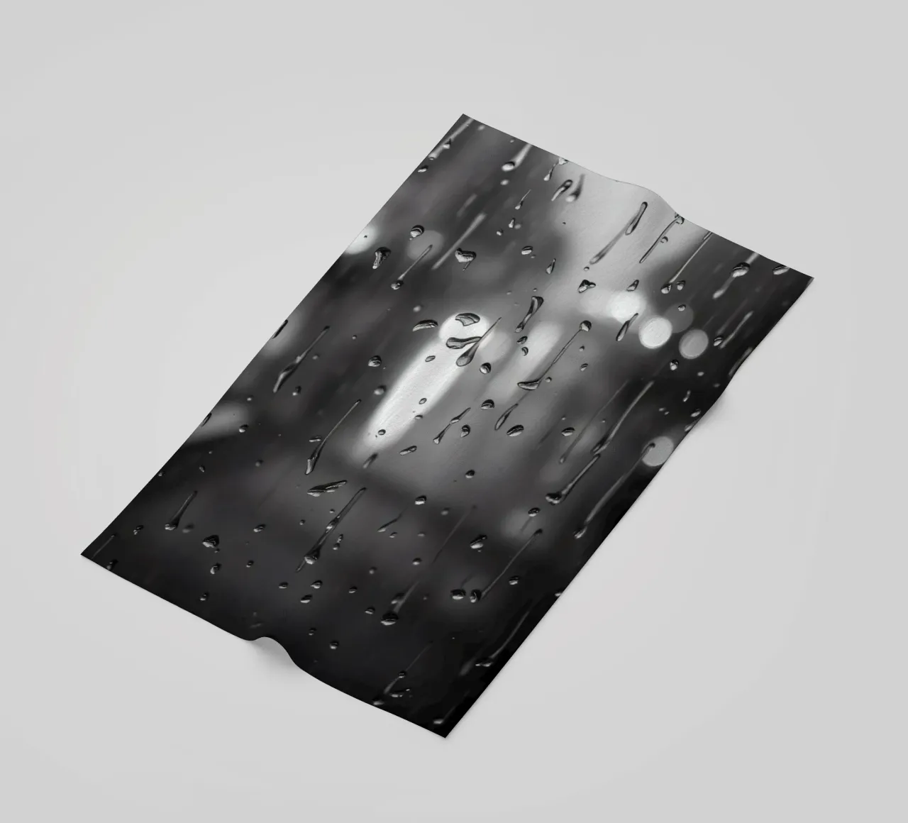 Raindrops on window creating a calming effect beach towel by DesignDoodle