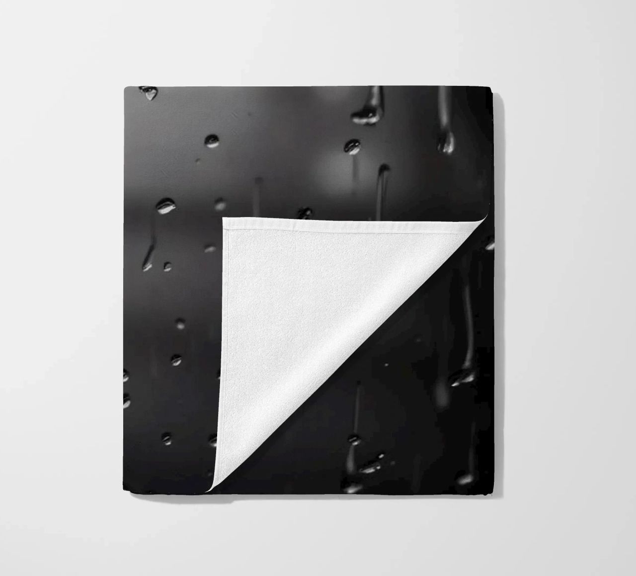 Raindrops on window creating a calming effect beach towel by DesignDoodle