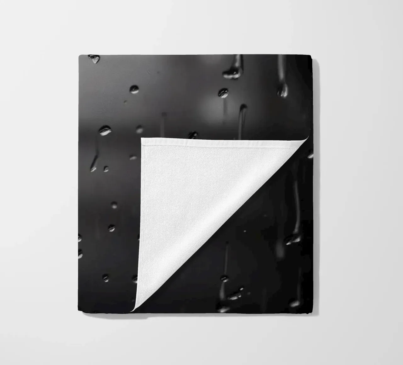 Raindrops on window creating a calming effect beach towel by DesignDoodle