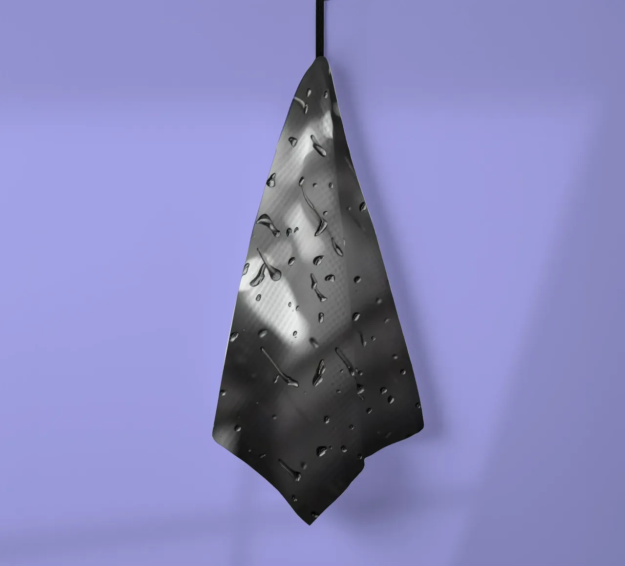 Raindrops on window creating a calming effect tea towel by DesignDoodle