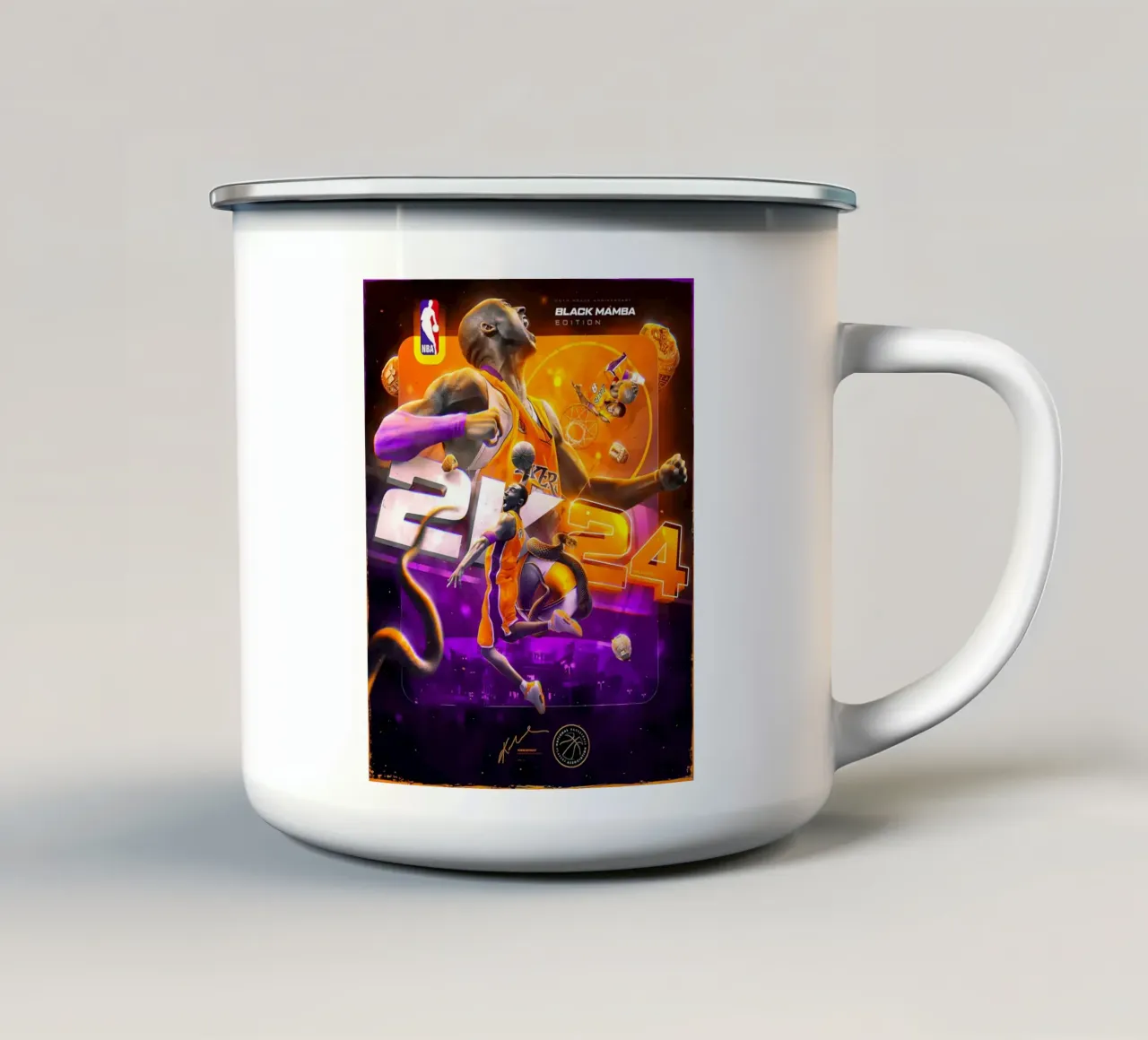 Kobe Bryant tazza in smalto da Agus Creative