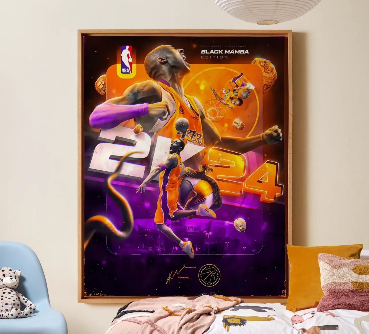 Kobe Bryant canvas by Agus Creative
