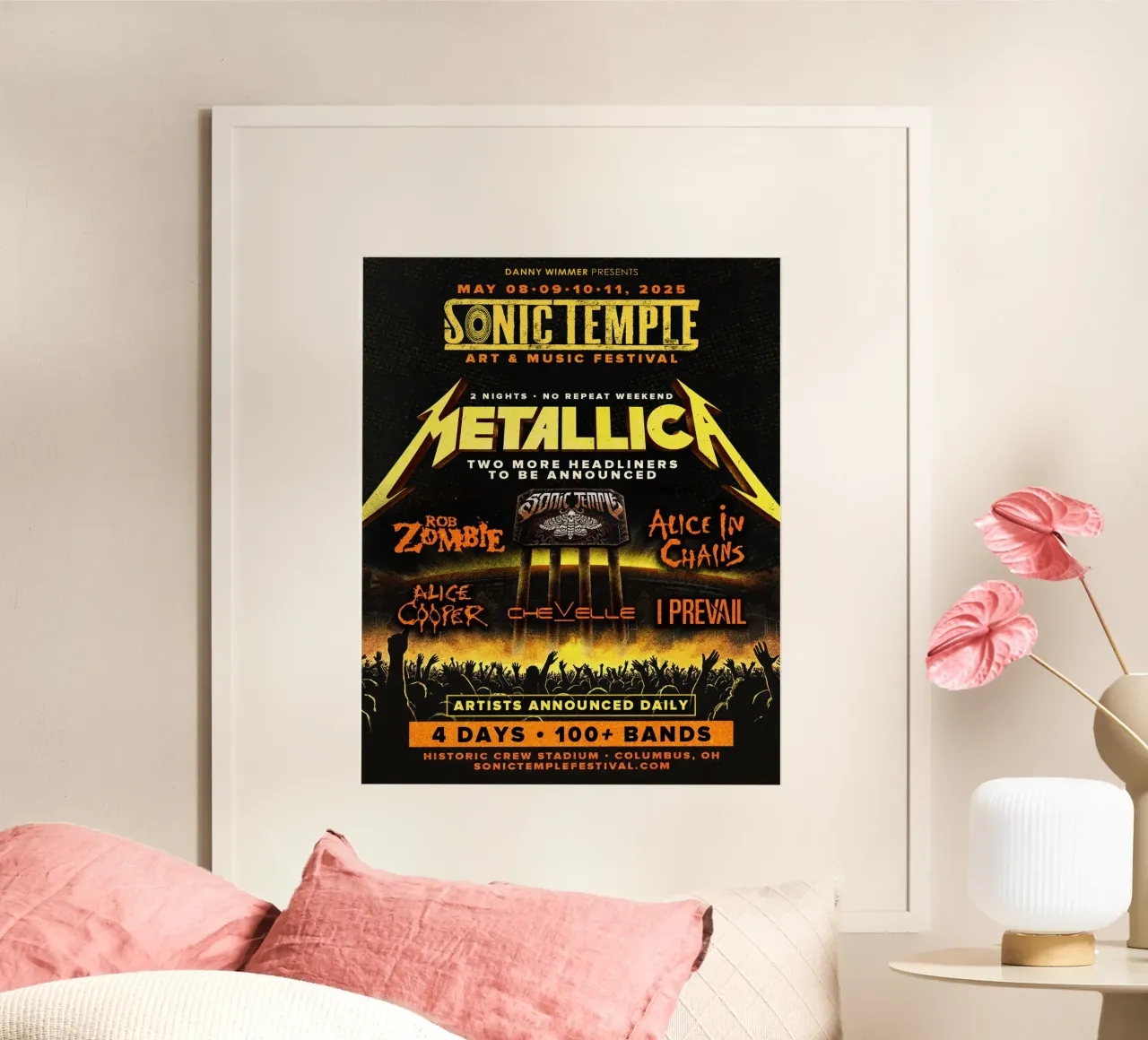 Festival del Tempio Sonico poster da Band Merch