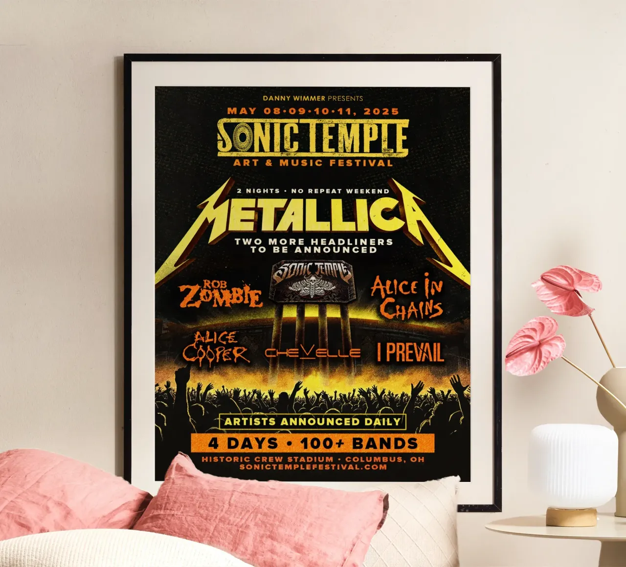 Festival del Tempio Sonico poster da Band Merch