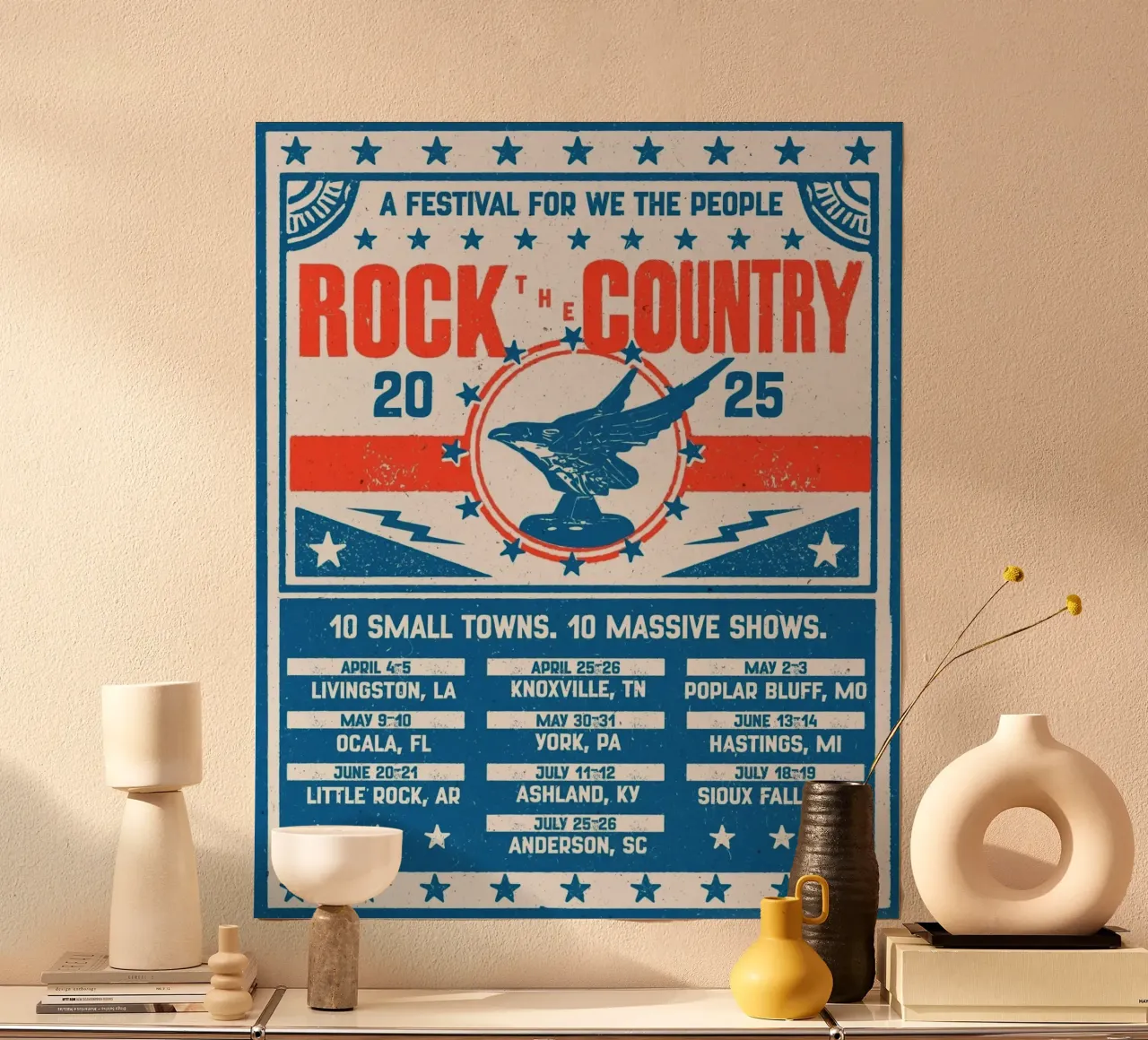 Rock the Country poster da Band Merch