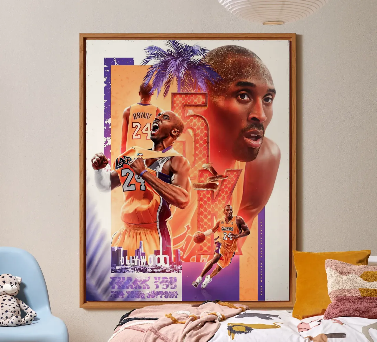 Kobe Bryant alluminio dibond da Agus Creative