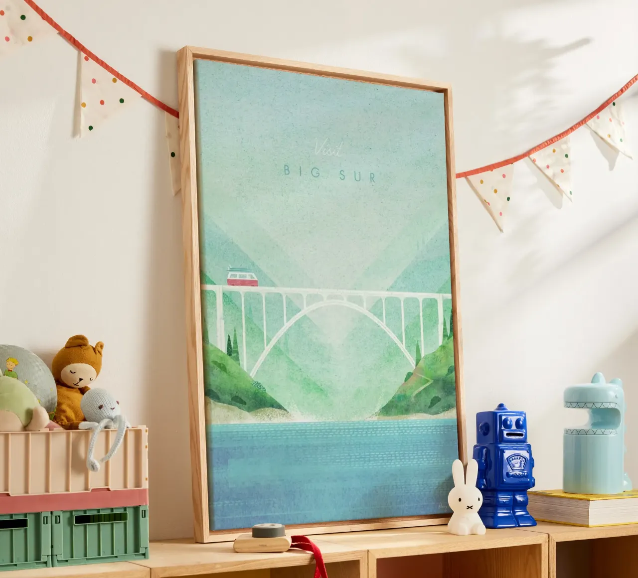Big Sur canvas met Baklijst van Henry Rivers