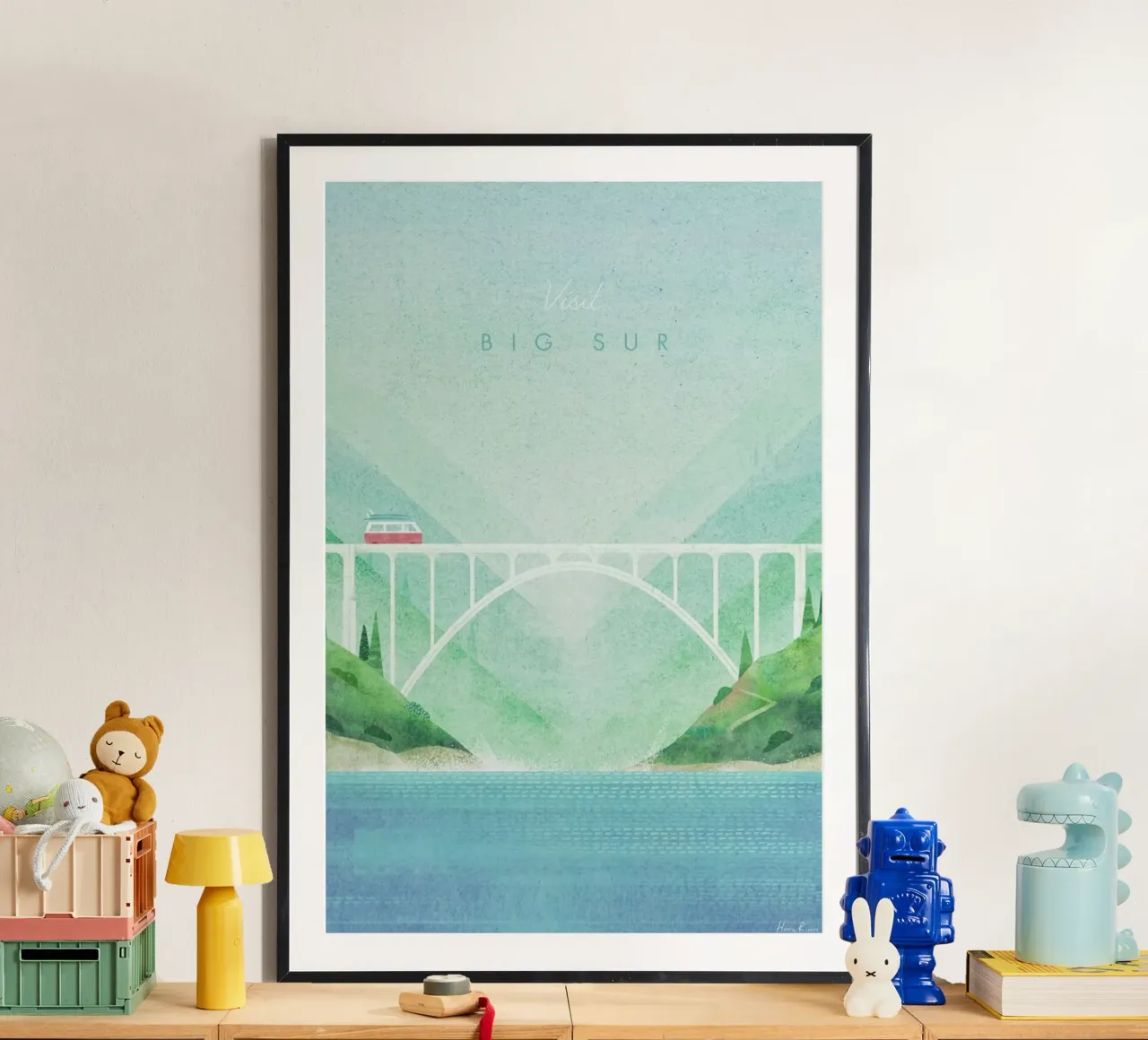 Big Sur poster con telaio in alluminio da Henry Rivers