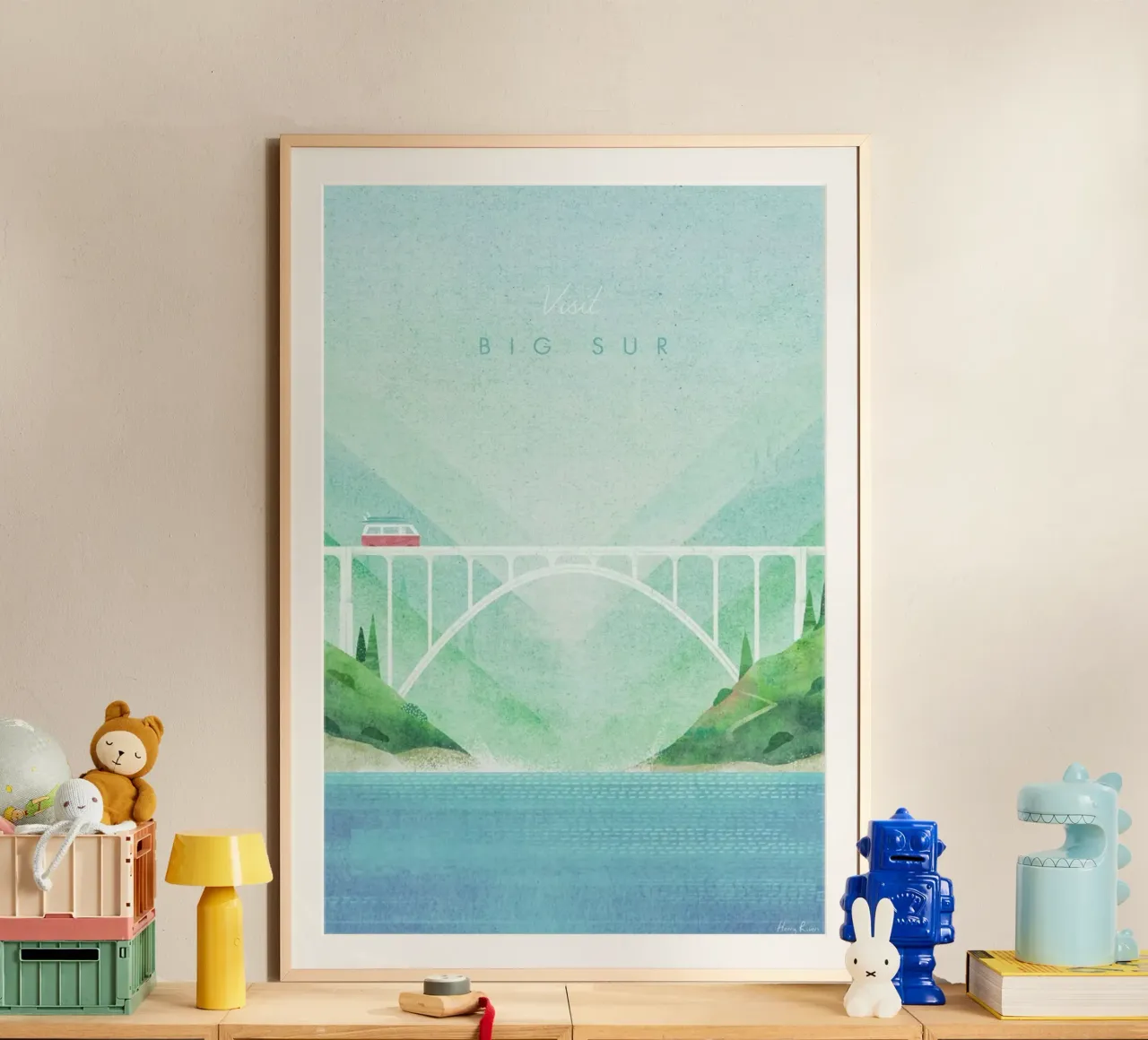 Big Sur poster con telaio in alluminio da Henry Rivers