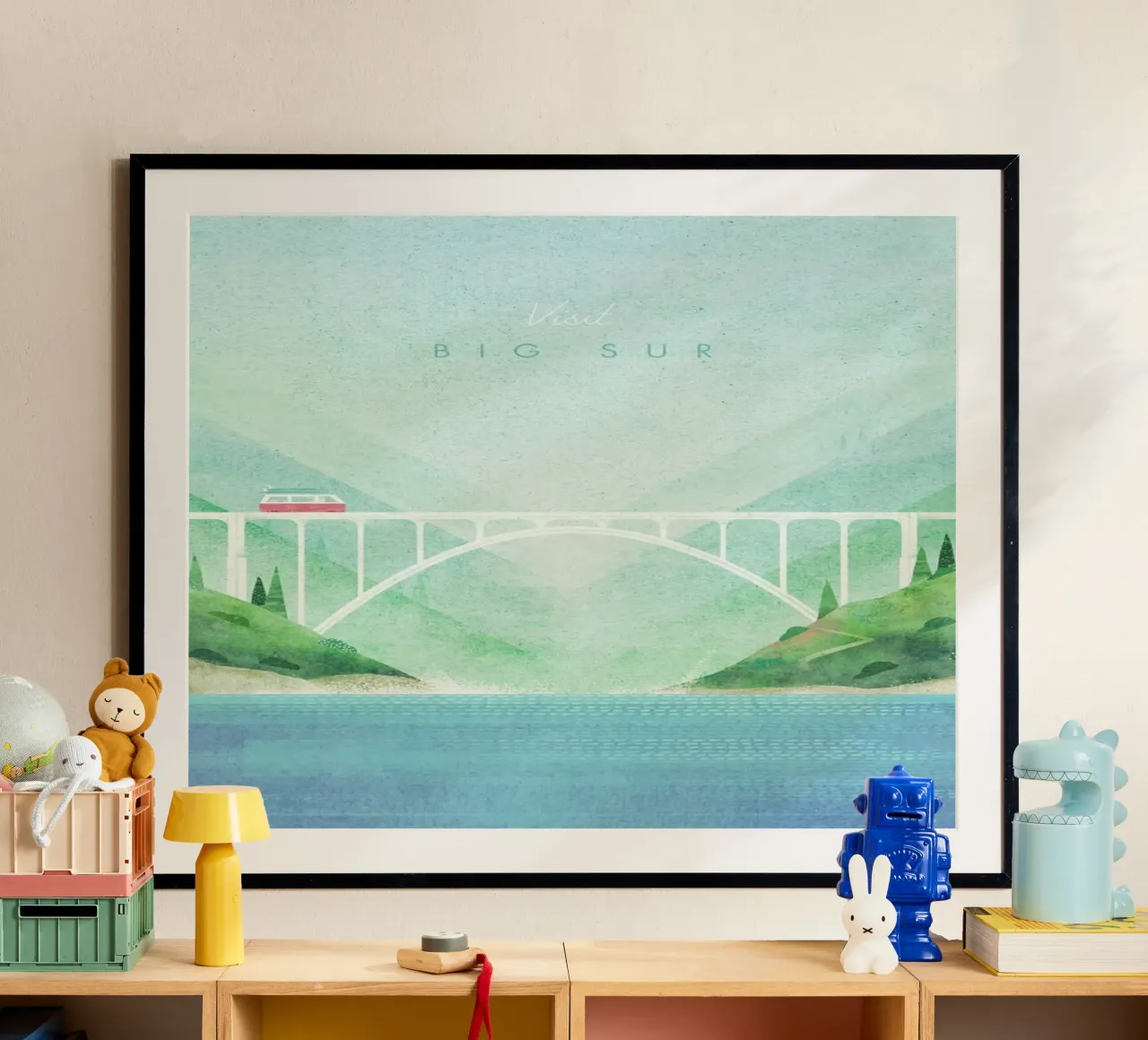 Big Sur poster con telaio in alluminio da Henry Rivers