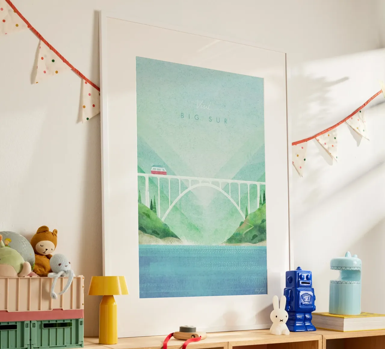 Big Sur poster con telaio in alluminio da Henry Rivers