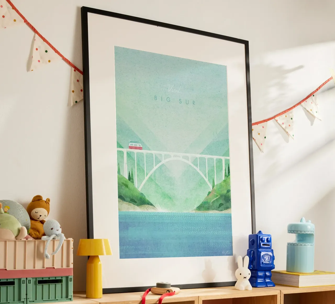 Big Sur poster con telaio in alluminio da Henry Rivers