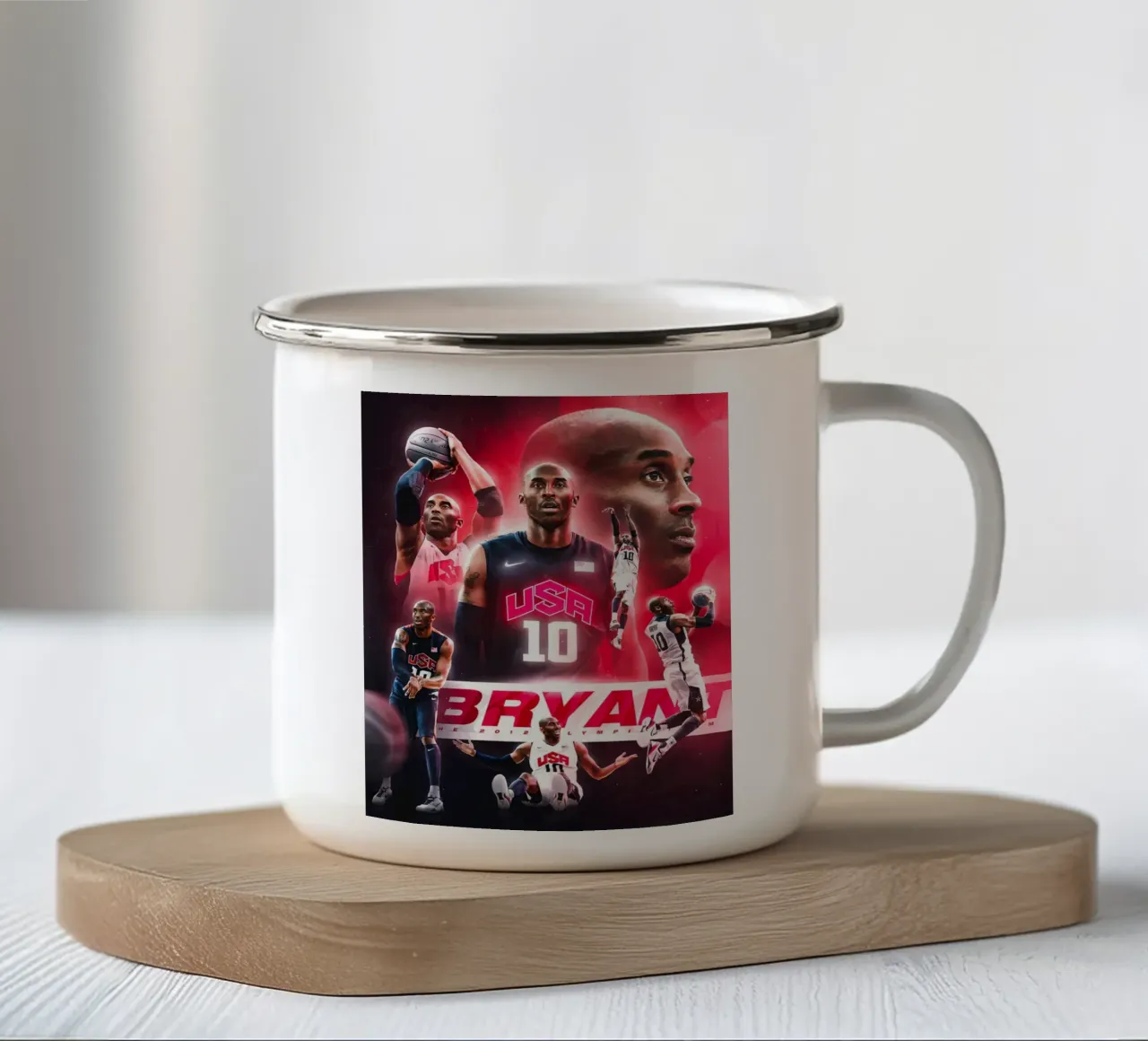 Kobe Bryant tazza in smalto da Agus Creative