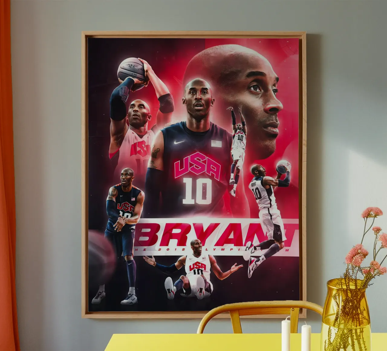 Kobe Bryant tela con Cornice a cassetta da Agus Creative