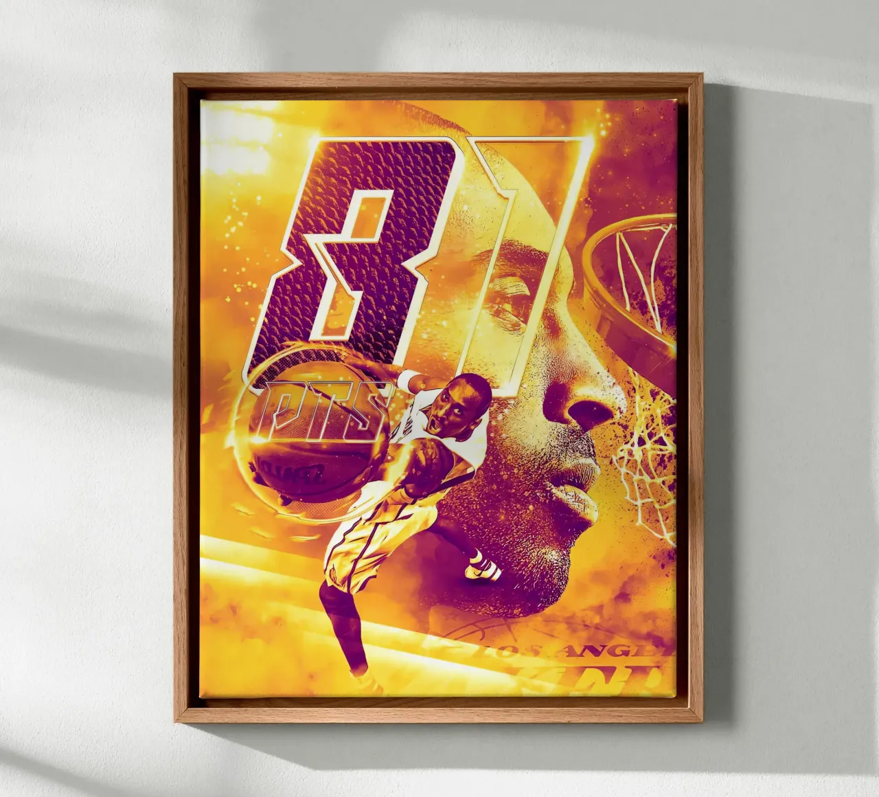 Kobe Bryant tela con Cornice a cassetta da Agus Creative