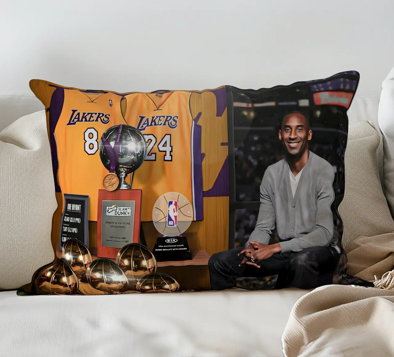 Kobe Bryant cuscino da Agus Creative