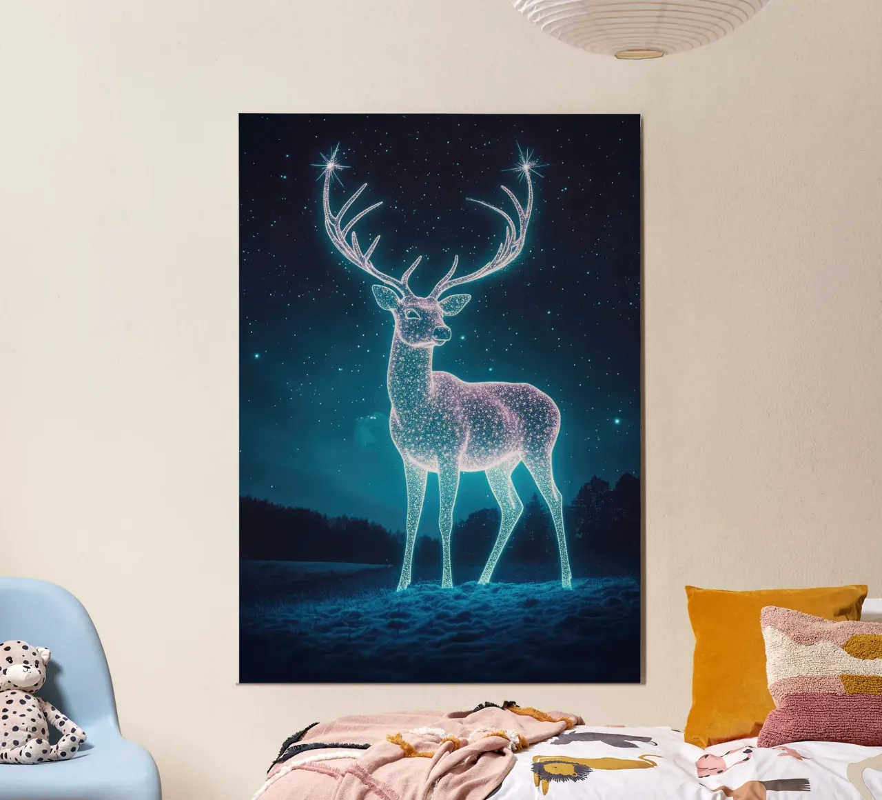 corna di cervo stelle notturne poster da James Isaac Jackson