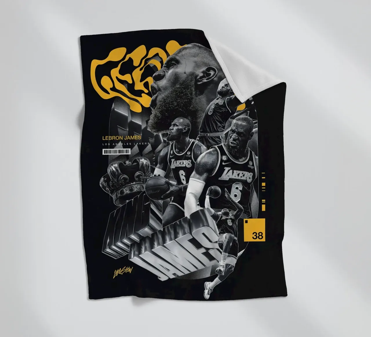 Lebron James fleece blanket by Agus Creative