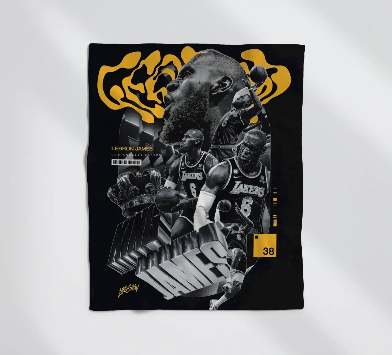 Lebron James fleece blanket by Agus Creative