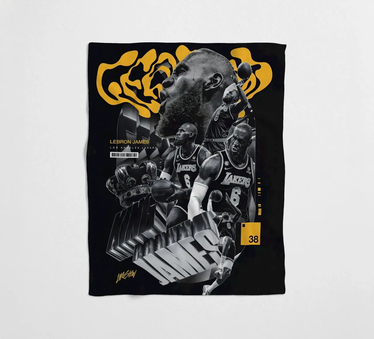 Lebron James fleece blanket by Agus Creative