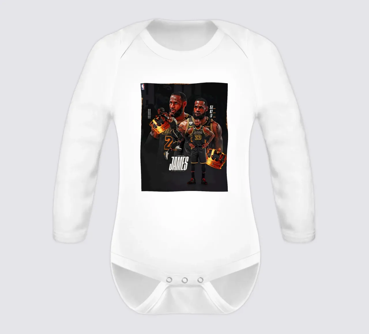 Lebron James long-sleeve baby romper by Agus Creative