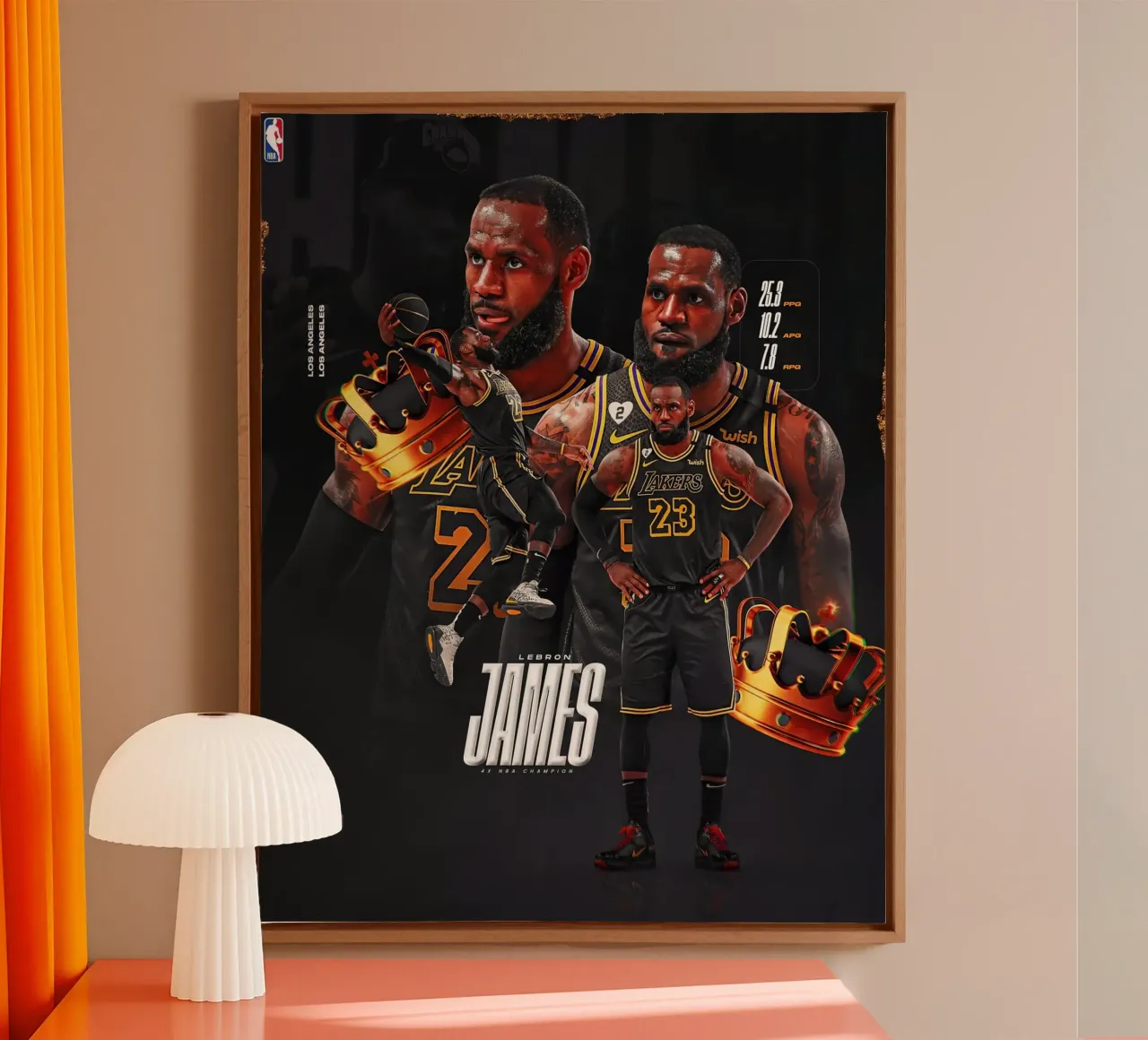 Lebron James tela con Cornice a cassetta da Agus Creative