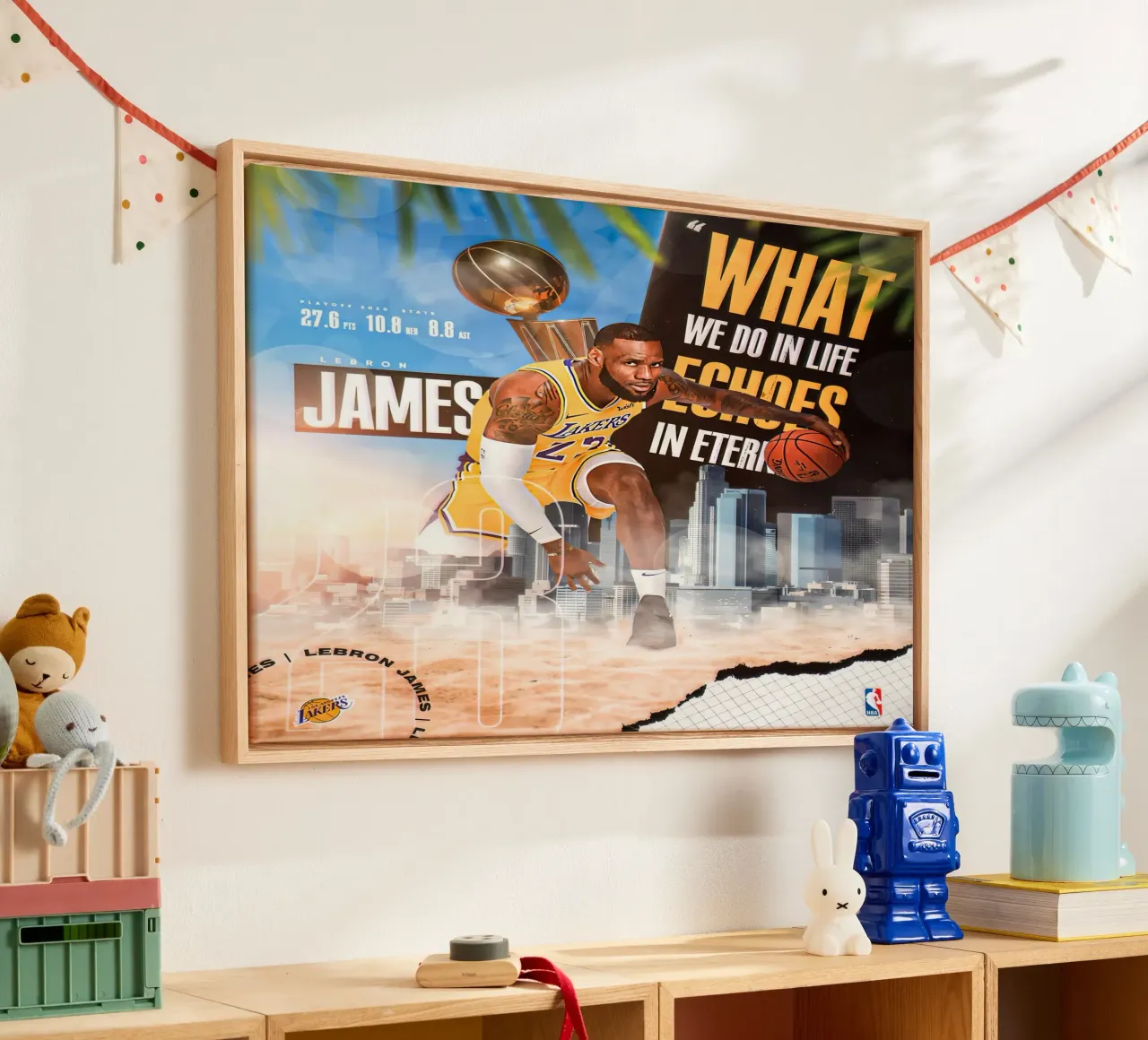 Lebron James tela con Cornice a cassetta da Agus Creative